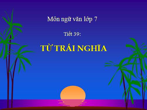 Bài 10. Từ trái nghĩa