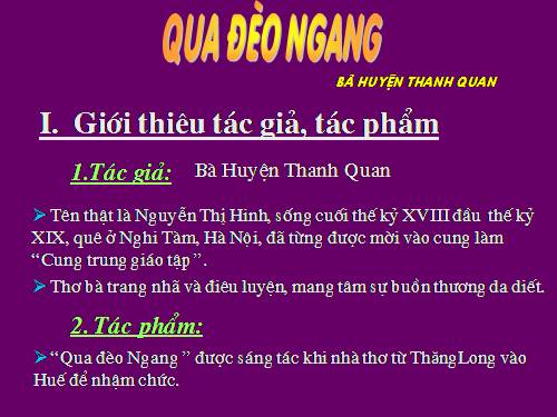 Bài 8. Qua Đèo Ngang