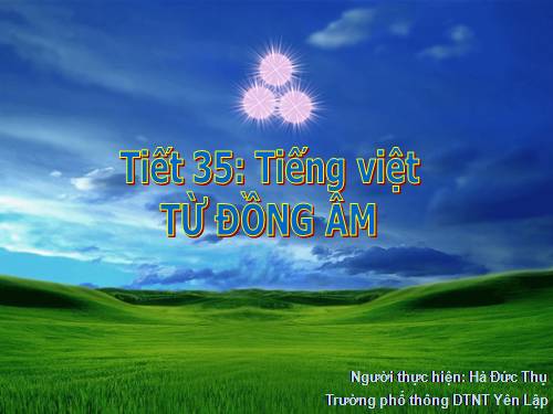 Bài 11. Từ đồng âm