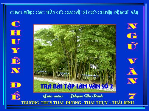 Bài 8. Viết bài tập làm văn số 2 - Văn biểu cảm (làm tại lớp)