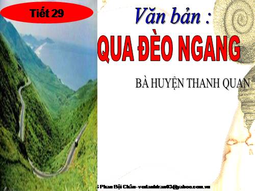 Bài 8. Qua Đèo Ngang