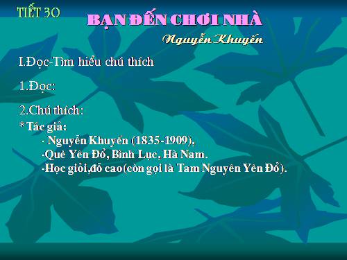 Bài 8. Bạn đến chơi nhà