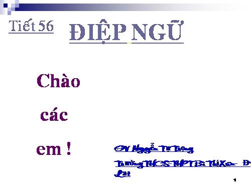 Bài 13. Điệp ngữ