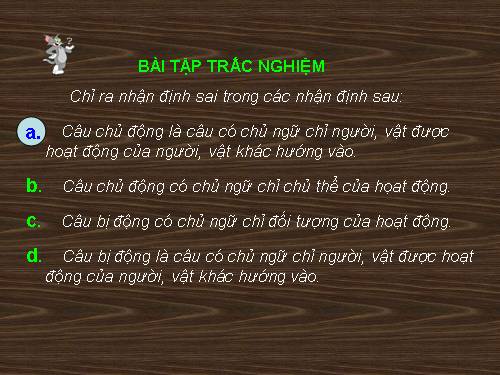 Bài tập trắc nghiệm