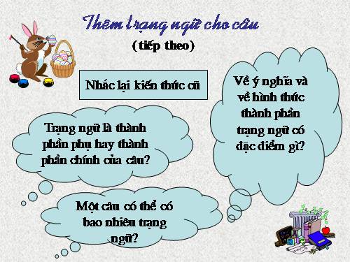 Bài 22. Thêm trạng ngữ cho câu (tiếp theo)