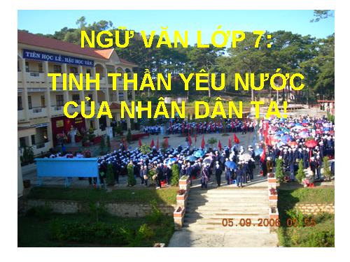 Bài 20. Tinh thần yêu nước của nhân dân ta