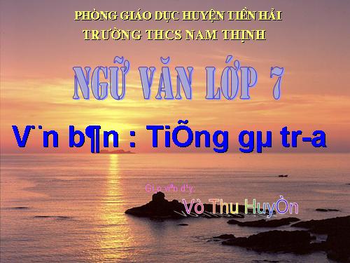 Bài 13. Tiếng gà trưa