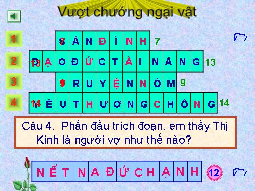 Trò chơi ô chữ " Vượt chướng ngại vật"