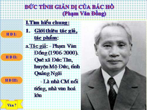 Bài 23. Đức tính giản dị của Bác Hồ