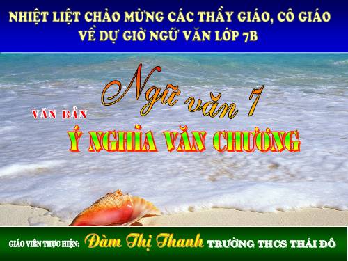 Bài 24. Ý nghĩa văn chương