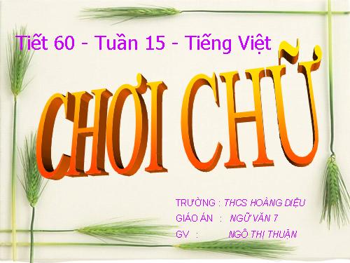 Bài 14. Chơi chữ