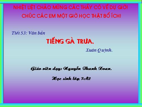 Bài 13. Tiếng gà trưa