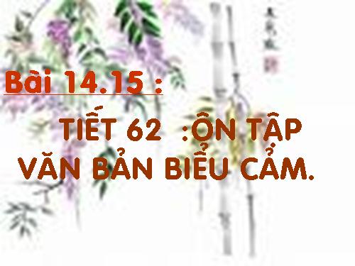 Bài 14. Ôn tập văn bản biểu cảm