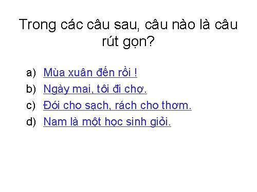 Bài 20. Câu đặc biệt