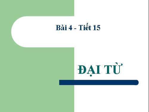 Bài 4. Đại từ