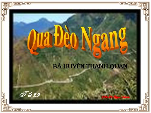 Bài 8. Qua Đèo Ngang