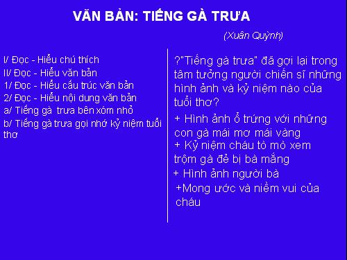 Bài 13. Tiếng gà trưa