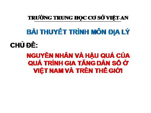 Bài 2. Dân số và gia tăng dân số