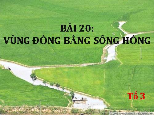 Bài 20. Vùng Đồng bằng sông Hồng