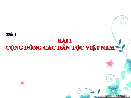 Bài 1. Cộng đồng các dân tộc Việt Nam