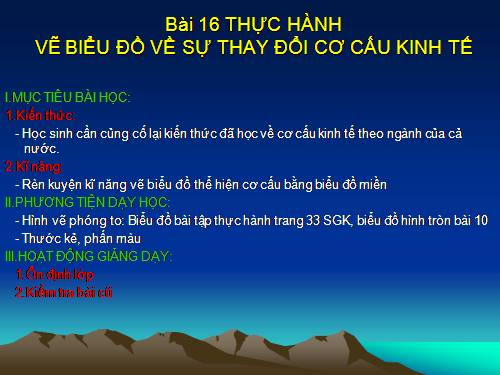 Bài 16. Thực hành: Vẽ biểu đồ về sự thay đổi cơ cấu kinh tế