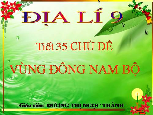 Bài 31. Vùng Đông Nam Bộ