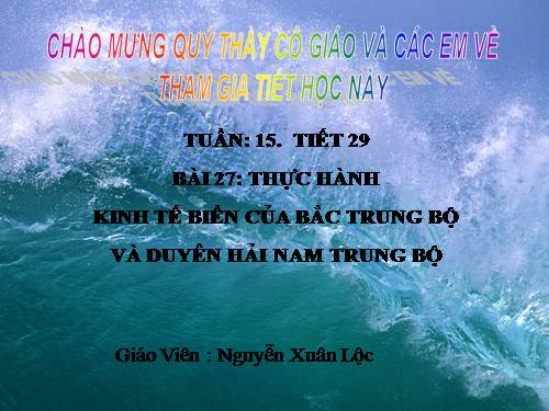 Bài 27. Thực hành: Kinh tế biển của Bắc Trung Bộ và Duyên Hải Nam Trung Bộ