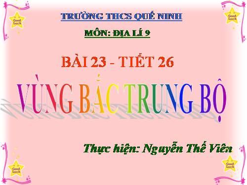 Bài 23. Vùng Bắc Trung Bộ