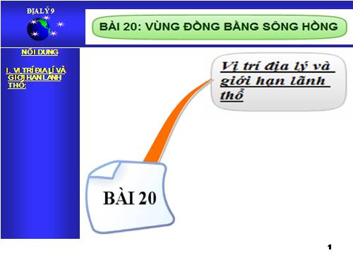 Bài 20. Vùng Đồng bằng sông Hồng