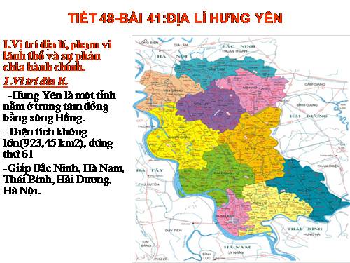 Bài 41. Địa lí tỉnh (thành phổ)