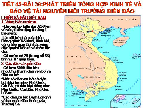 Bài 38. Phát triển tổng hợp kinh tế và bảo vệ tài nguyên, môi trường biển - đảo