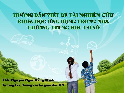 Bài giảng hướng dẫn viết sáng kiến kinh nghiệm