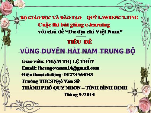 Bài 25. Vùng Duyên hải Nam Trung Bộ