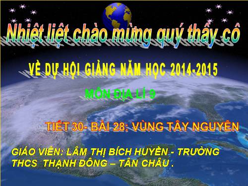 Bài 28. Vùng Tây Nguyên