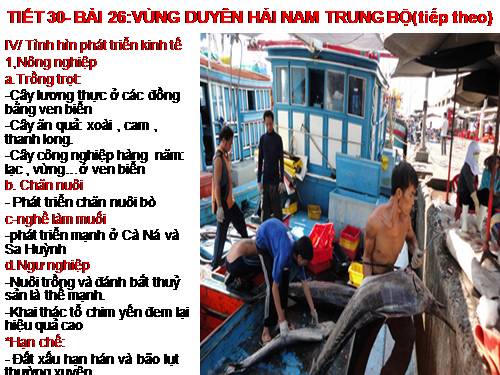 Bài 26. Vùng Duyên hải Nam Trung Bộ (tiếp theo)