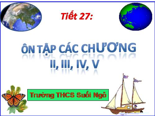 Tiết 25 - Ôn tập chương II, III, IV, V (Địa lý)