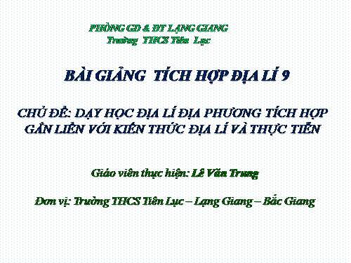 Bài 41. Địa lí tỉnh (thành phổ)