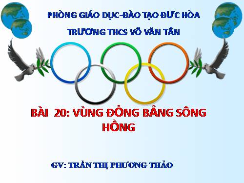 Bài 20. Vùng Đồng bằng sông Hồng