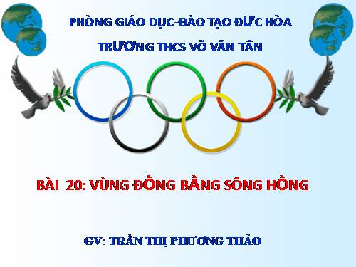 Bài 20. Vùng Đồng bằng sông Hồng