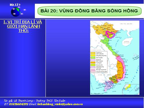 Bài 20. Vùng Đồng bằng sông Hồng