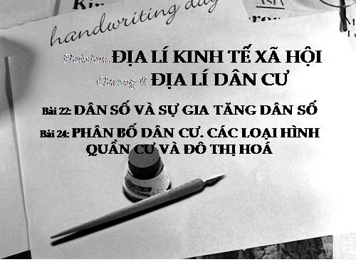 Bài 2. Dân số và gia tăng dân số