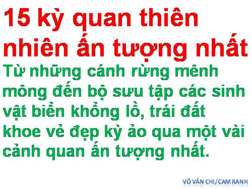 15 kì quan thế giới