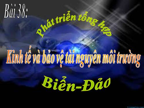 Bài 38. Phát triển tổng hợp kinh tế và bảo vệ tài nguyên, môi trường biển - đảo