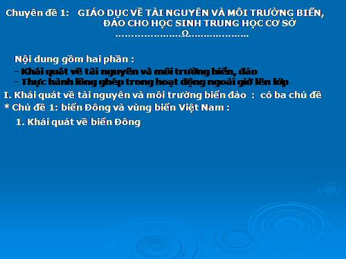 tài liệu tập huấn biển đảo