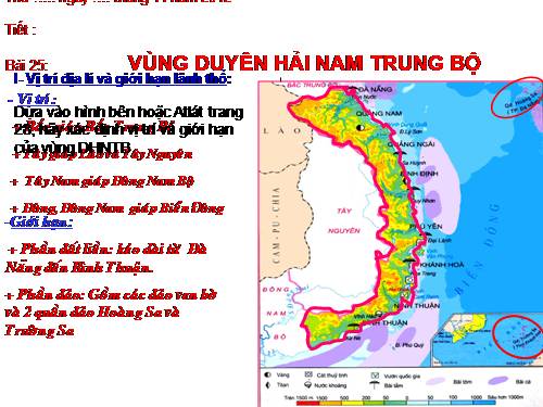 Bài 25. Vùng Duyên hải Nam Trung Bộ