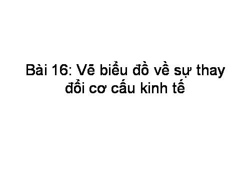 Bài 16. Thực hành: Vẽ biểu đồ về sự thay đổi cơ cấu kinh tế