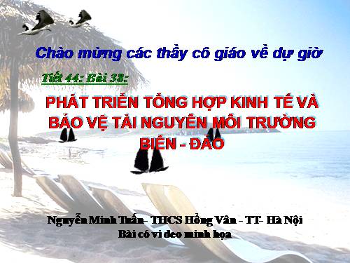 Bài 38. Phát triển tổng hợp kinh tế và bảo vệ tài nguyên, môi trường biển - đảo