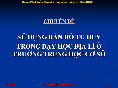 Sử dụng bản đồ tư duy trong môn Địa lý