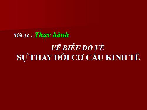 Bài 16. Thực hành: Vẽ biểu đồ về sự thay đổi cơ cấu kinh tế