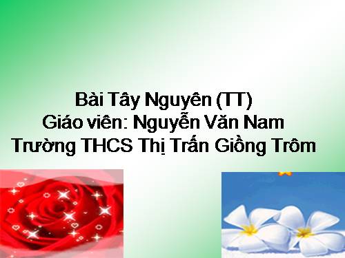 Bài 29. Vùng Tây Nguyên (tiếp theo)